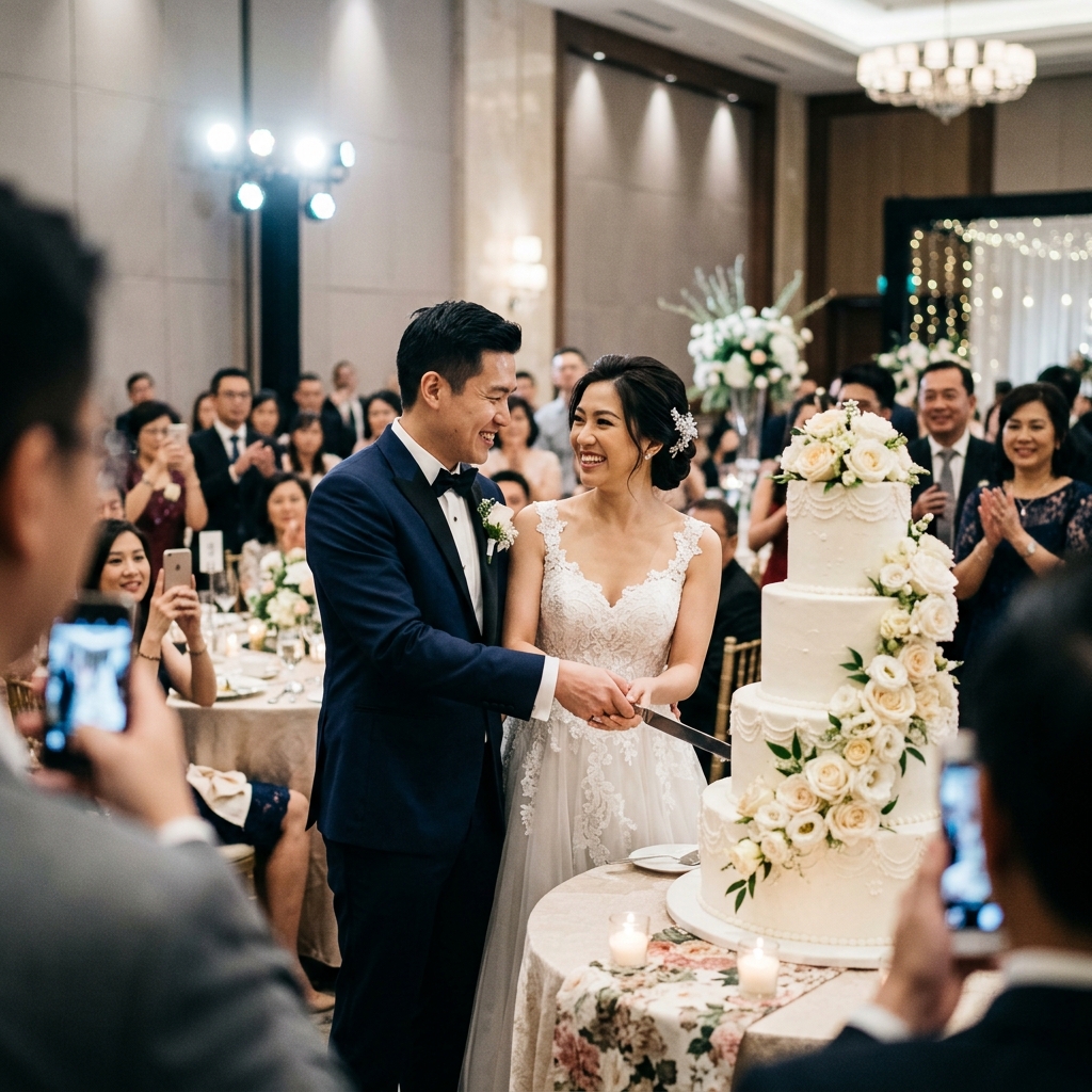 Potong wedding cake romantis ๐ฐโจ